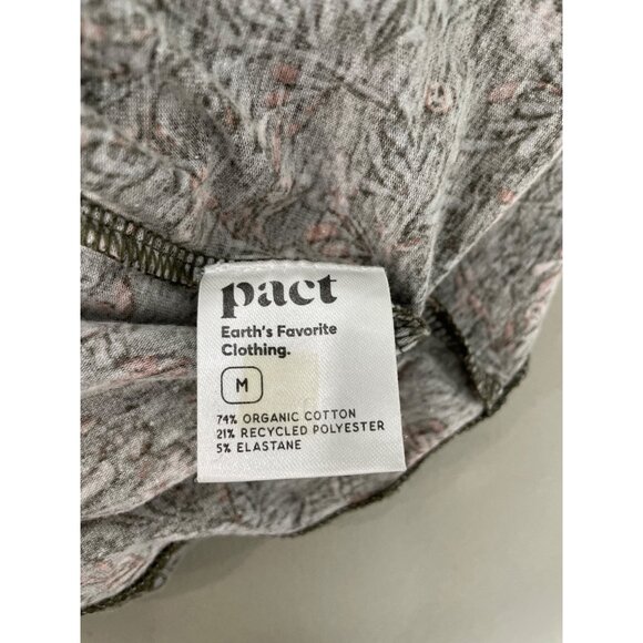 Pact Revive Mini Dress Size Medium Floral Babydoll Organic Cotton Boho Grape - Picture 5 of 8